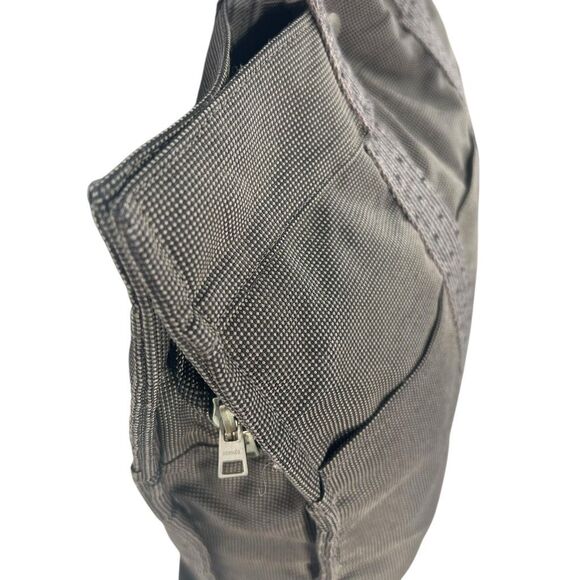 Hermes Gray Canvas Authentic Herline Handbag Tote Bag w Zip - Picture 8 of 10